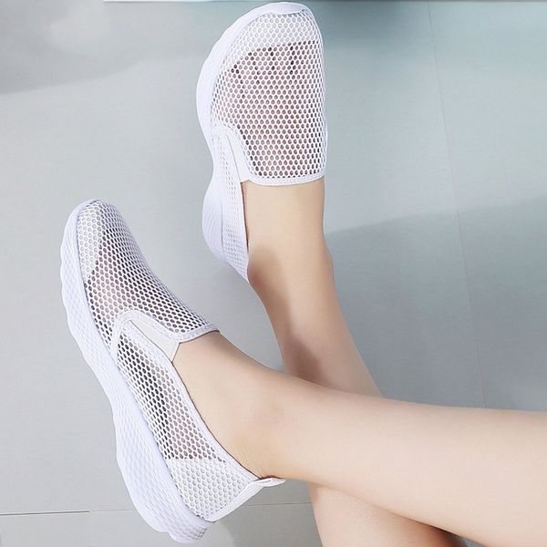 summer mesh sneakers women breathable outdoor walking shoes ladies slip on elastic band casual comfort flats female zapatilla, Black
summer mesh sneakers women breathable outdoor walking shoes ladies slip on elastic band casual comfort flats female zapatilla, Black