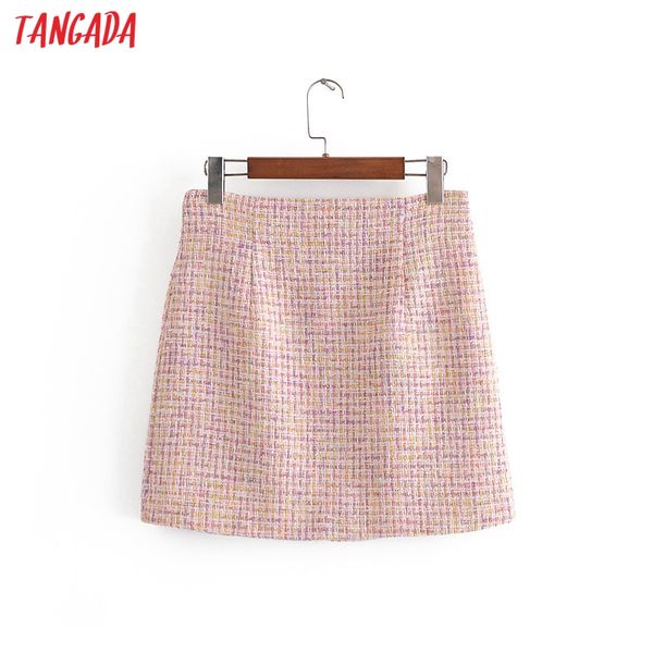 skirts tangada 2021 autumn winter women plaid tweed faldas mujer back zipper female pink mini skirt 3h263, Black
skirts tangada 2021 autumn winter women plaid tweed faldas mujer back zipper female pink mini skirt 3h263, Black