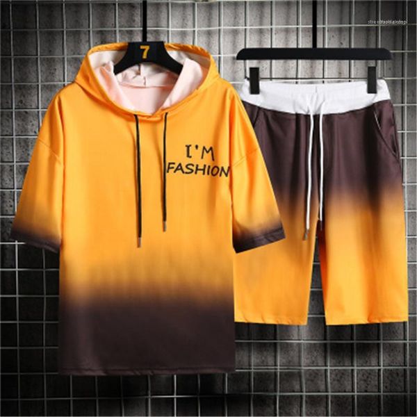 sleeve sets gradient half sleeve hoodies mens suits loose summer new designer shorts t-shirt tracksuits male casual hooded collar short, Gray
sleeve sets gradient half sleeve hoodies mens suits loose summer new designer shorts t-shirt tracksuits male casual hooded collar short, Gray