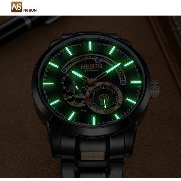 super luminous brand men sports stylish automatic watches mechanical self-winding full black 316l steel wrist watch water proof, Slivery;brown
super luminous brand men sports stylish automatic watches mechanical self-winding full black 316l steel wrist watch water proof, Slivery;brown
