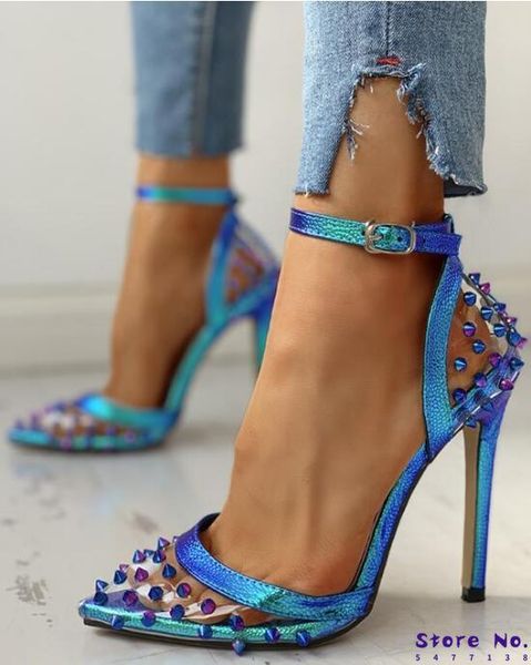 2020 new blue sandals ladies women sandals pointed rivet stilettos sharp point toe 11.5cm high heels shoes zapatos de mujer, Black
2020 new blue sandals ladies women sandals pointed rivet stilettos sharp point toe 11.5cm high heels shoes zapatos de mujer, Black