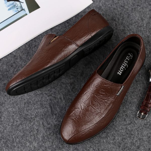 new fashion men casual shoes genuine leather mens loafers comfortable walking driving shoes men shoe big size 38-47, Black
new fashion men casual shoes genuine leather mens loafers comfortable walking driving shoes men shoe big size 38-47, Black