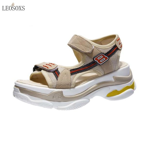leosoxs 2020 women sandals platform wedge shoes high heel summer beach sandals hook mesh casual shoes fashion the roman, Black
leosoxs 2020 women sandals platform wedge shoes high heel summer beach sandals hook mesh casual shoes fashion the roman, Black