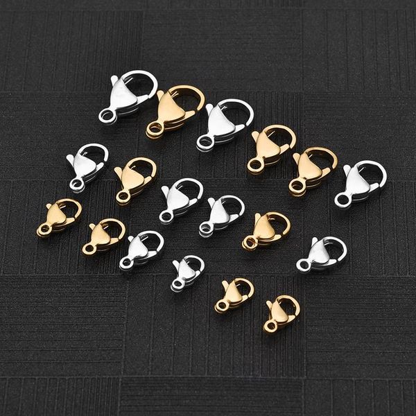 20/60pcs 9/10/11/12/13/15mm stainless steel lobster clasps hooks end connectors for jewelry making diy bracelet necklace buckle
20/60pcs 9/10/11/12/13/15mm stainless steel lobster clasps hooks end connectors for jewelry making diy bracelet necklace buckle