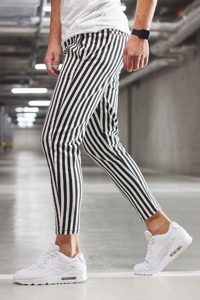 men's pants fashion men england style striped male long pencil joggers casual trousers drawstring side stripe slacks, Black
men's pants fashion men england style striped male long pencil joggers casual trousers drawstring side stripe slacks, Black
