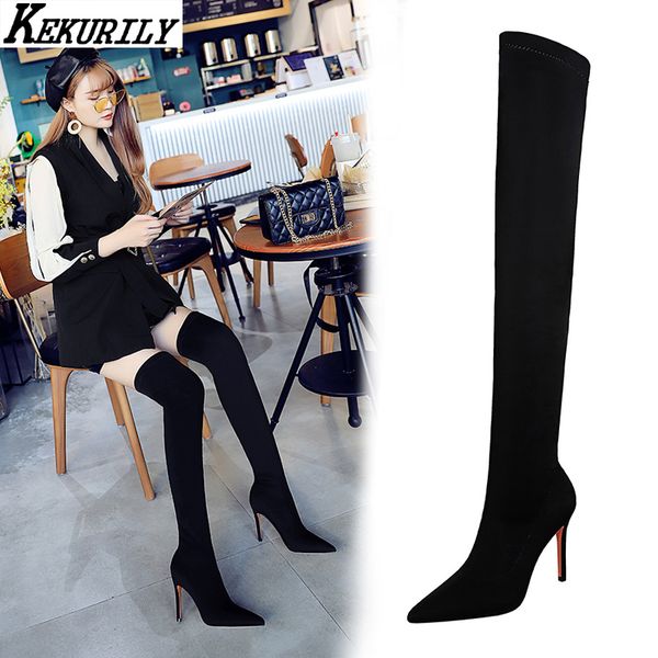 lycra over the knee boots women high heels shoes socks boot fashion pointed toe thigh high boots black zapatos de mujer
lycra over the knee boots women high heels shoes socks boot fashion pointed toe thigh high boots black zapatos de mujer