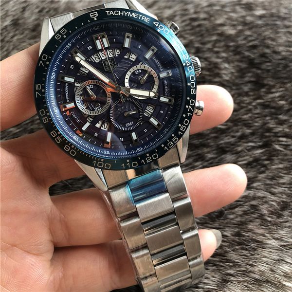 men bracelet all subdials work multi-function six-hand movement solid steel belt diameter 46mm watch head 22mm waterproof life mens watches, Slivery;brown
men bracelet all subdials work multi-function six-hand movement solid steel belt diameter 46mm watch head 22mm waterproof life mens watches, Slivery;brown