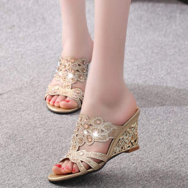 2020 summer new rhinestone sandals ladies thick-soled slippers slope with non-slip high heels hollow sandals and slippers tide, Black
2020 summer new rhinestone sandals ladies thick-soled slippers slope with non-slip high heels hollow sandals and slippers tide, Black