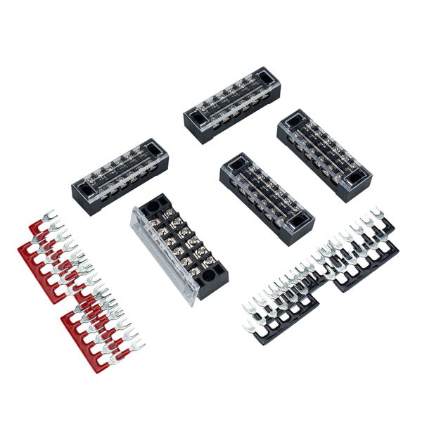 5pcs dual row 6p screw barrier terminal block with fork type terminal barrier strips
5pcs dual row 6p screw barrier terminal block with fork type terminal barrier strips
