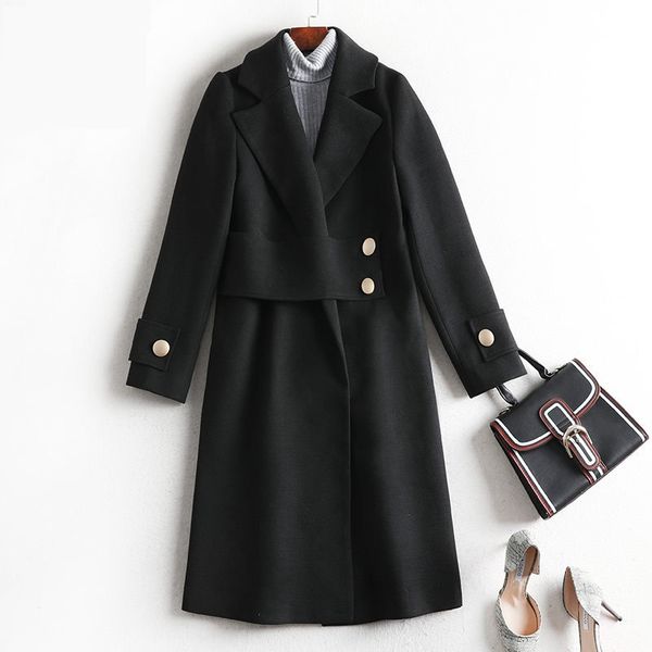 2020 new winter wool coat women single breasted long coat ladies elegant slim wool blends coats casual warm outerwear female 5xl, Black
2020 new winter wool coat women single breasted long coat ladies elegant slim wool blends coats casual warm outerwear female 5xl, Black