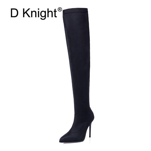 d knight pointed toe women stiletto high heel over the knee boots fashion nightclub stretch women's thigh high boots shoes, Black
d knight pointed toe women stiletto high heel over the knee boots fashion nightclub stretch women's thigh high boots shoes, Black