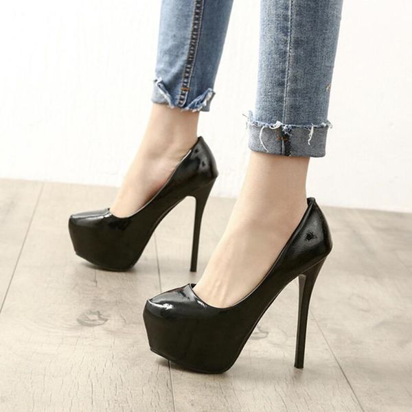 new platform pumps women shoes extremely high heels 14cm female shoes stiletto ladies wedding party female heels, Black
new platform pumps women shoes extremely high heels 14cm female shoes stiletto ladies wedding party female heels, Black