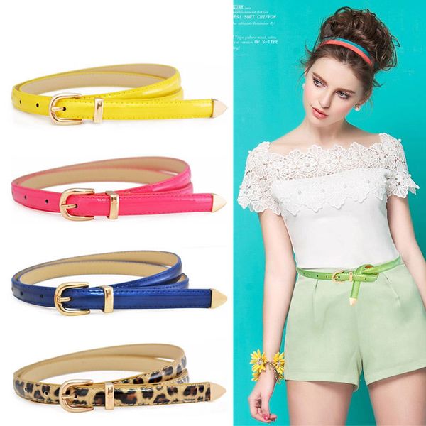 new candy color shiny pu leather waist belt for women narrow thin belts waistband pin buckle straps for dress, Black;brown
new candy color shiny pu leather waist belt for women narrow thin belts waistband pin buckle straps for dress, Black;brown