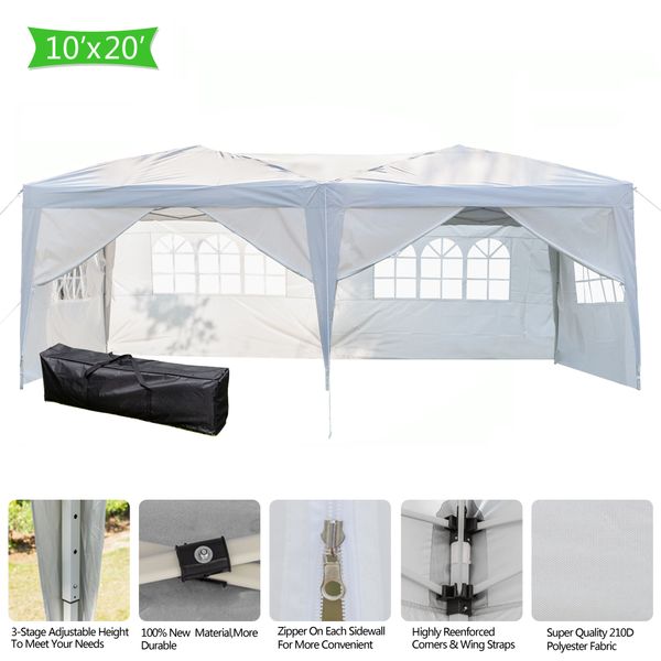 folding 10x20ft waterproof tent four windows practical white 3 x 6m outdoor gazebo canopy shelter for wedding party camping ing
folding 10x20ft waterproof tent four windows practical white 3 x 6m outdoor gazebo canopy shelter for wedding party camping ing