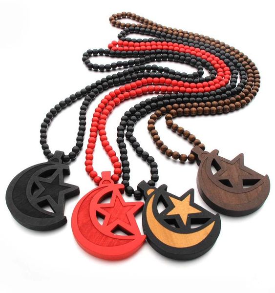 2020 punk hiphop 8mm wood beaded chain moon star necklaces & pendants for women girl wedding party accessories gift, Silver
2020 punk hiphop 8mm wood beaded chain moon star necklaces & pendants for women girl wedding party accessories gift, Silver