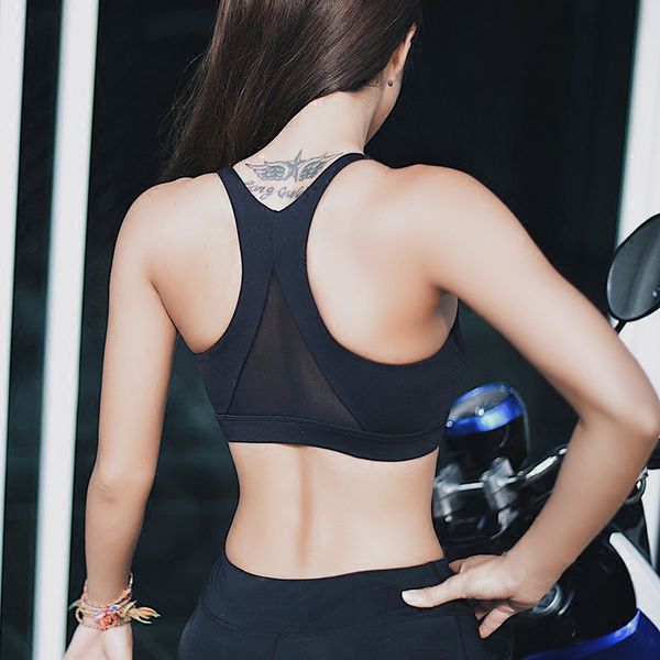 lucylizz back mesh triangle push up sports bra fitness racerback bras women gym sport padded yoga bras running underwear, White;black
lucylizz back mesh triangle push up sports bra fitness racerback bras women gym sport padded yoga bras running underwear, White;black