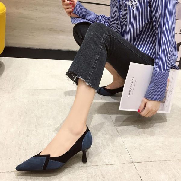 autumn and winter women's high heels stiletto pointed toe suede girly style women's single shoes, Black
autumn and winter women's high heels stiletto pointed toe suede girly style women's single shoes, Black