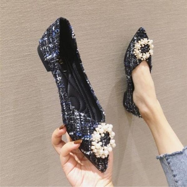 2020 spring and summer new women's shoes small fragrance comfortable single shoes, Black
2020 spring and summer new women's shoes small fragrance comfortable single shoes, Black