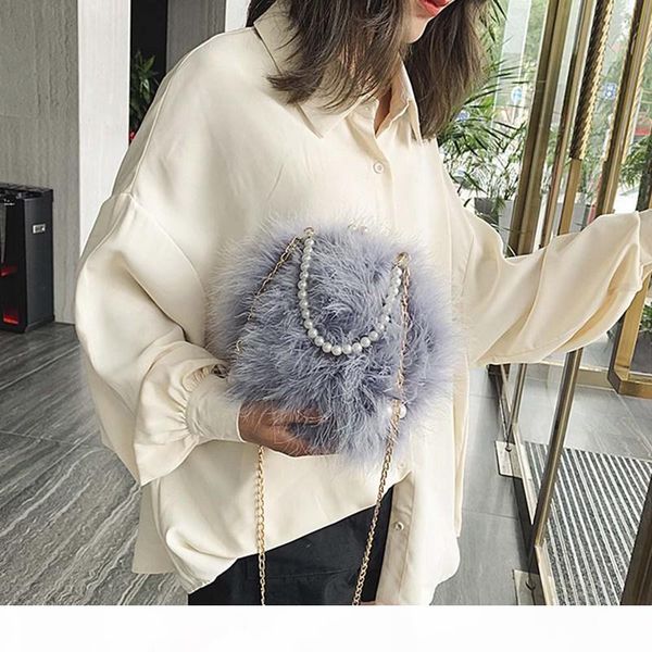 1 pc turkey feather bag pearl chain handle bag women girls crossbody messenger shoulder diagonal bag dropship new arrival
1 pc turkey feather bag pearl chain handle bag women girls crossbody messenger shoulder diagonal bag dropship new arrival
