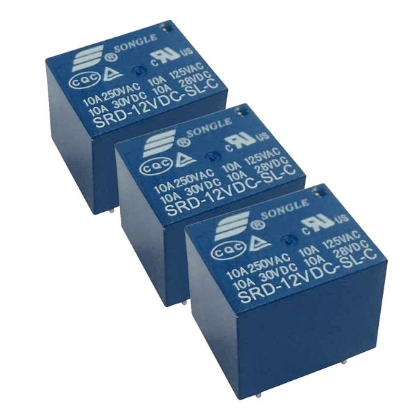 30 pieces power songle relay 12v 10a spdt 5 pin pcb srd-12vdc-sl-c 
30 pieces power songle relay 12v 10a spdt 5 pin pcb srd-12vdc-sl-c