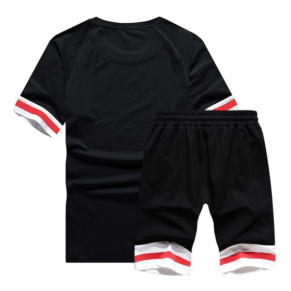 men casual athletic breathable short sleeve round collar print t-shirt + shorts fashion set striped decor, Gray
men casual athletic breathable short sleeve round collar print t-shirt + shorts fashion set striped decor, Gray