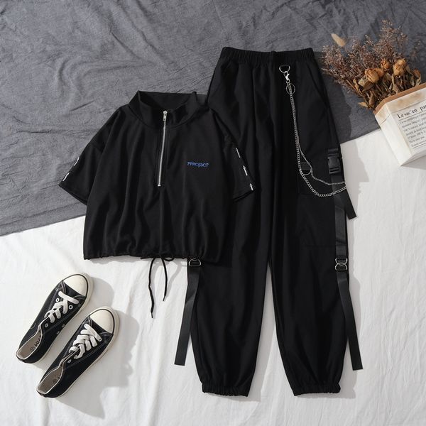 summer 2020 new korean style high waist harem pants t-shirt suit women's quality short-sleeved t-shirt casual two-piece suit trendy 5zd, Gray
summer 2020 new korean style high waist harem pants t-shirt suit women's quality short-sleeved t-shirt casual two-piece suit trendy 5zd, Gray