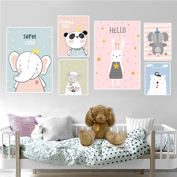 cartoon animal elephant panda rabbit sheep posters and prints nursery baby wall art canvas poster nordic child room decoration
cartoon animal elephant panda rabbit sheep posters and prints nursery baby wall art canvas poster nordic child room decoration