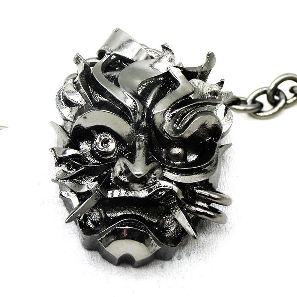 wizard samurai mask medallion pendant necklace 32*25mm punk wild book series black warrior chains necklace n0005, Silver
wizard samurai mask medallion pendant necklace 32*25mm punk wild book series black warrior chains necklace n0005, Silver