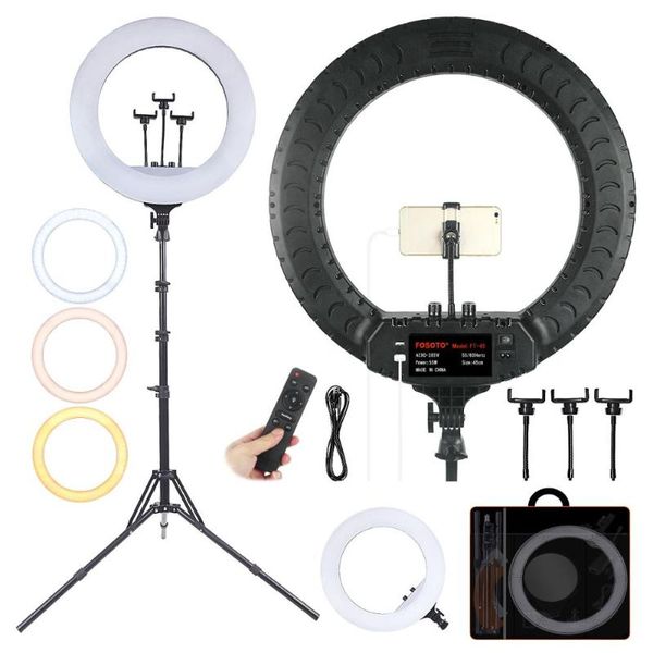 fosoto 18 inch led ring light 2700 -6500k pgraphy lighting camera phone ringlight makeup ring lamp with tripod and remote
fosoto 18 inch led ring light 2700 -6500k pgraphy lighting camera phone ringlight makeup ring lamp with tripod and remote