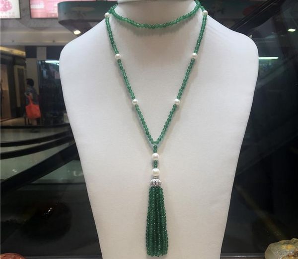 long natural 8mm green jade white freshwater pearl micro inlay zircon clasp tassel necklace fine women jewelry11, Silver
long natural 8mm green jade white freshwater pearl micro inlay zircon clasp tassel necklace fine women jewelry11, Silver
