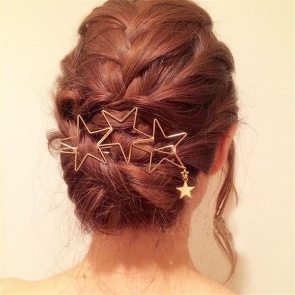 girls star metal hairpins gold barrette hair clips women romantic wedding bridal headpiece party hair styling accessories, Golden;silver
girls star metal hairpins gold barrette hair clips women romantic wedding bridal headpiece party hair styling accessories, Golden;silver