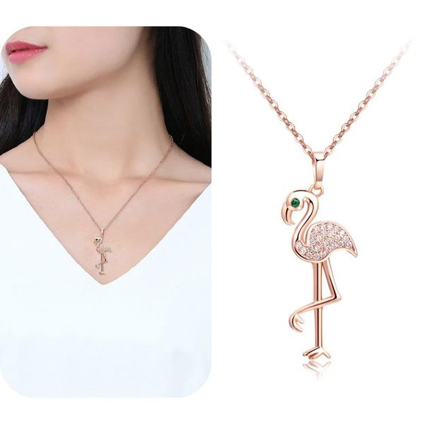 rose gold colors charm necklaces & choker flamingo animal pendants crystal zircon jewelry for women lover gift, Silver
rose gold colors charm necklaces & choker flamingo animal pendants crystal zircon jewelry for women lover gift, Silver