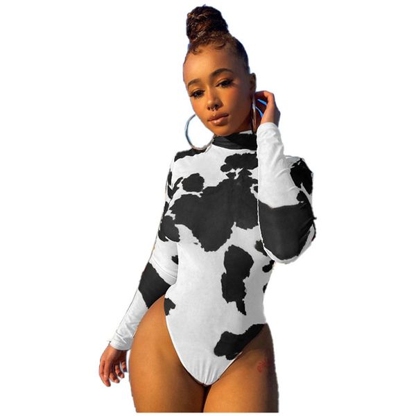 womens designer rompers fashion cow print womens slim jumpsuits casual skinny high collar womens clothing, Black;white
womens designer rompers fashion cow print womens slim jumpsuits casual skinny high collar womens clothing, Black;white