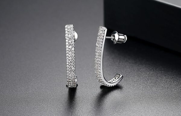 luoteeminew fashion white gold color geometric earrings with cubic zirconia for women girls wedding earrings jewellery16, Golden;silver
luoteeminew fashion white gold color geometric earrings with cubic zirconia for women girls wedding earrings jewellery16, Golden;silver