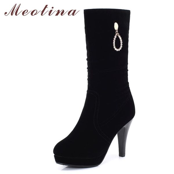 meotina winter boots теленок середина женщины кристалл платформа шпильках сапоги скольжения на супер высоких каблуках дамы осень размер 34-3, Black
meotina winter boots теленок середина женщины кристалл платформа шпильках сапоги скольжения на супер высоких каблуках дамы осень размер 34-3, Black
