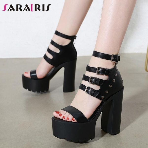 sarairis fashion street rome sandals cool party high platform gladiator sandals women high block heels summer shoes woman, Black
sarairis fashion street rome sandals cool party high platform gladiator sandals women high block heels summer shoes woman, Black