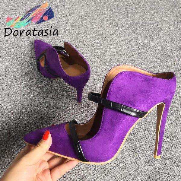 doratasia retro girl pointed toe slip on high heels flock brand designer pumps women party dress sheos woman, Black
doratasia retro girl pointed toe slip on high heels flock brand designer pumps women party dress sheos woman, Black
