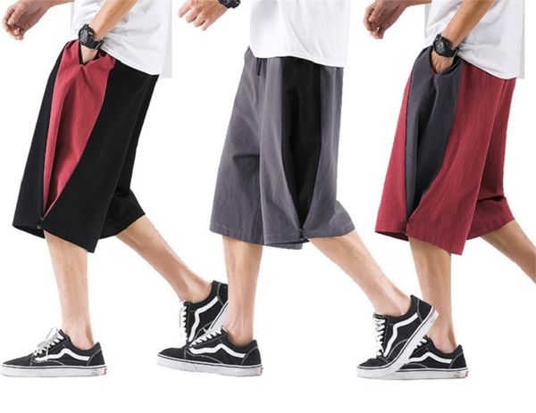 mens plus size m-8xl cotton linen wide leg shorts korean style colorblock cargo shorts streetwear hip hop harem shorts, White;black
mens plus size m-8xl cotton linen wide leg shorts korean style colorblock cargo shorts streetwear hip hop harem shorts, White;black