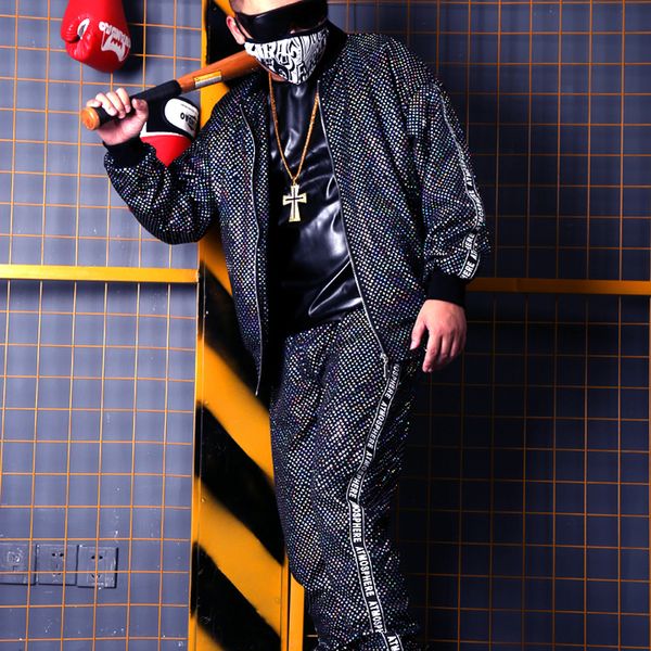 men's tracksuits -6xl//2021.in vogue trendy stage suit with silver glitter and cool set hairdressers nightclub bar singer costumes, Gray
men's tracksuits -6xl//2021.in vogue trendy stage suit with silver glitter and cool set hairdressers nightclub bar singer costumes, Gray