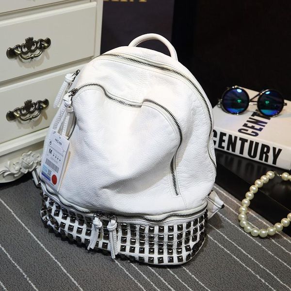 selling women backpack soft sheepskin real leather women bag rivet female shoulder bag travel school teenage backpacks
selling women backpack soft sheepskin real leather women bag rivet female shoulder bag travel school teenage backpacks
