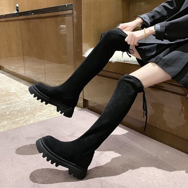 boots platform women flock lace-up high-stretch knight bottes 2021 ins preppy fashion ankle botas korean solid shoes slim, Black
boots platform women flock lace-up high-stretch knight bottes 2021 ins preppy fashion ankle botas korean solid shoes slim, Black