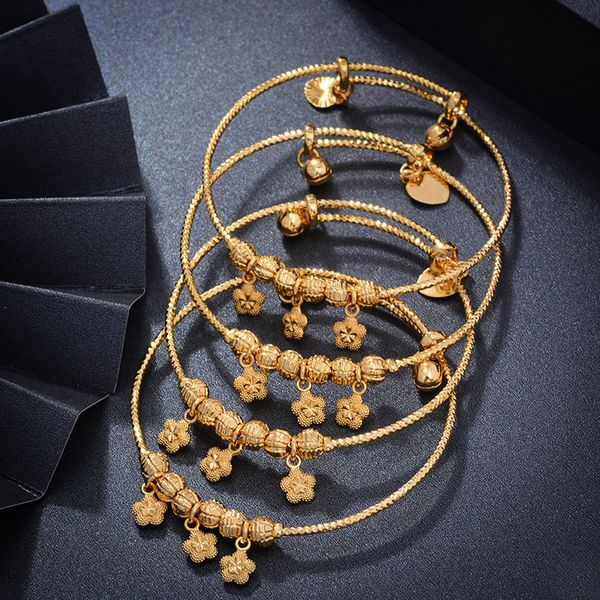 4pcs classic flower women bangles for girls boys gold gold color copper bracelet cuff trendy tassel beads jewelry gifts, Black
4pcs classic flower women bangles for girls boys gold gold color copper bracelet cuff trendy tassel beads jewelry gifts, Black