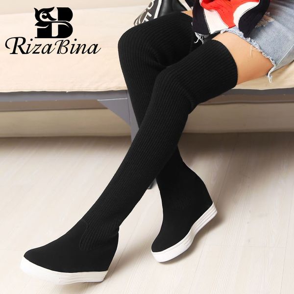 rizabina женщины клинья мода колено сапоги черный замша платформа winter warm long boots женская обувь размер 34-44, Black
rizabina женщины клинья мода колено сапоги черный замша платформа winter warm long boots женская обувь размер 34-44, Black