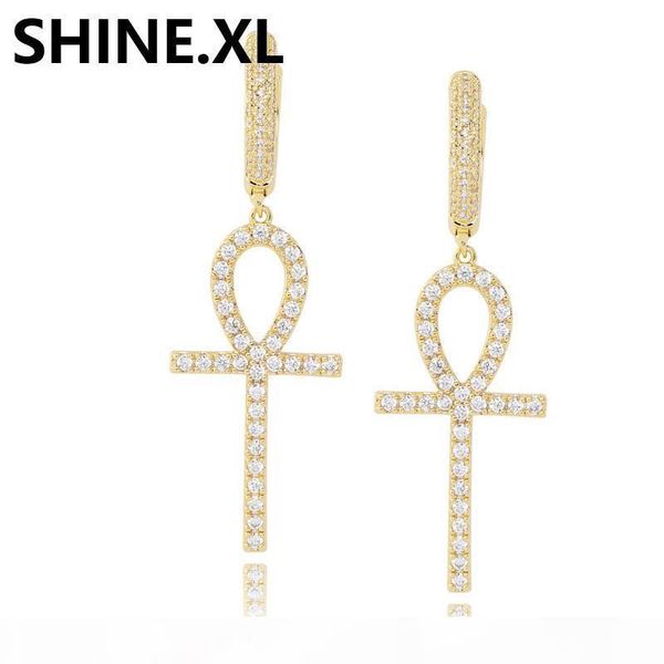 hip hop anhe key cross hoop earring iced out zircon gold silver plated cross earrings for women men, Golden;silver
hip hop anhe key cross hoop earring iced out zircon gold silver plated cross earrings for women men, Golden;silver