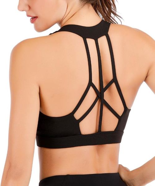 yaavii women cross strappy backless sports bra female running fitness w/ removable pads workout gym training yoga underwear, White;black
yaavii women cross strappy backless sports bra female running fitness w/ removable pads workout gym training yoga underwear, White;black