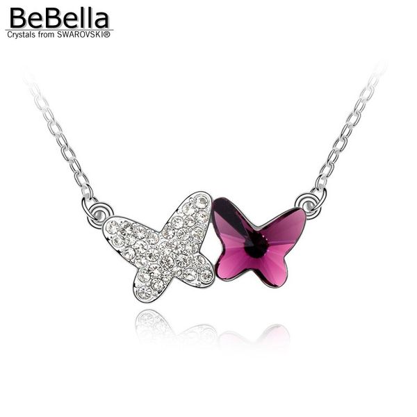 bebella double butterfly pendant necklace with crystals from original fashion jewelry gift for women girl lover 2020, Silver
bebella double butterfly pendant necklace with crystals from original fashion jewelry gift for women girl lover 2020, Silver