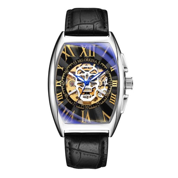 mg.orkina men's mechancial automatic self-wind wristwatch tonneau skeleton big dial watch classic roman, Slivery;brown
mg.orkina men's mechancial automatic self-wind wristwatch tonneau skeleton big dial watch classic roman, Slivery;brown