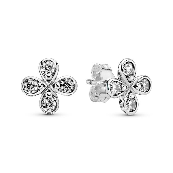925 sterling silver lucky four-petal flower stud earrings women's luxury fashion designer clear cubic zirconia earring with pandora gif, Golden;silver
925 sterling silver lucky four-petal flower stud earrings women's luxury fashion designer clear cubic zirconia earring with pandora gif, Golden;silver