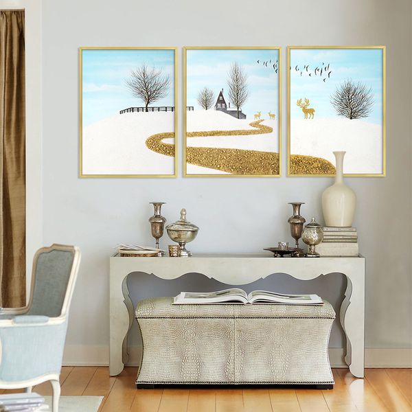 modern landscape snowfield art canvas print long-horned deer painting art wall poster wall picture for living room decoration
modern landscape snowfield art canvas print long-horned deer painting art wall poster wall picture for living room decoration