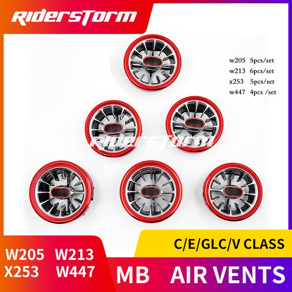 for w205 w213 x253 c class c200 c180 e class e43 e450 glc w447 v turbine air vent silver / red air condition vents
for w205 w213 x253 c class c200 c180 e class e43 e450 glc w447 v turbine air vent silver / red air condition vents